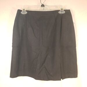 Ilyse Hart Ltd Elegant Black 100% Wool Mini Skirt - 12